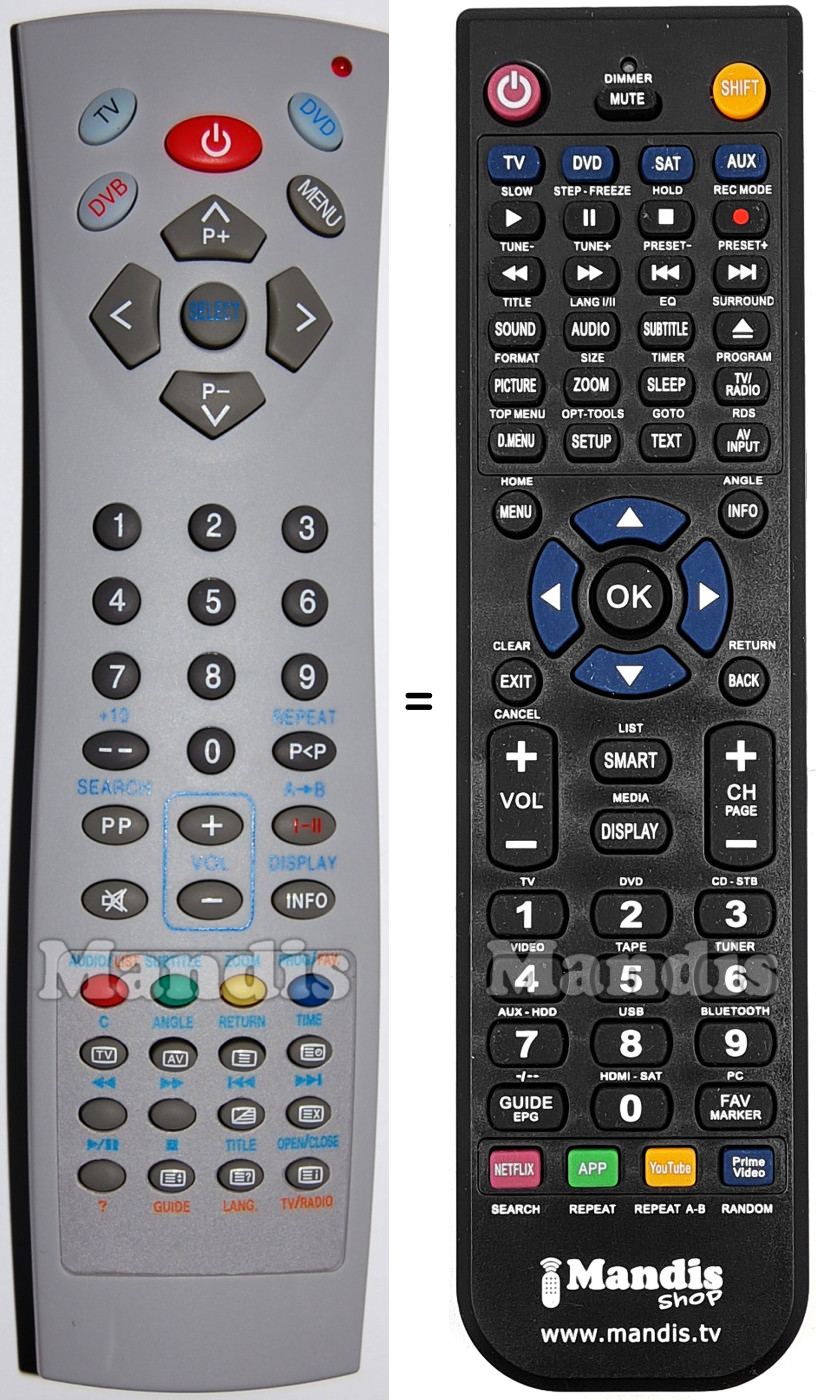 Replacement remote control Amstrad 00020868
