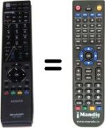 Replacement remote control Sharp HVS57303