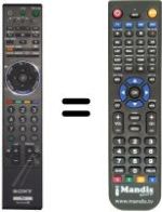 Gleichwertige Fernbedienung Sony KDL-46 Z5500
