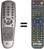 Gleichwertige Fernbedienung LG CT 15Q91 KE / KEX