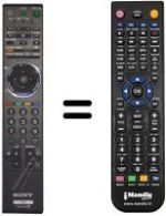 Gleichwertige Fernbedienung Sony KDL-46 Z5500