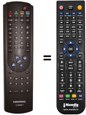 Gleichwertige Fernbedienung Grundig ST 63-655 TEXT