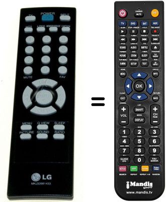 Replacement remote control LG CB 20F80