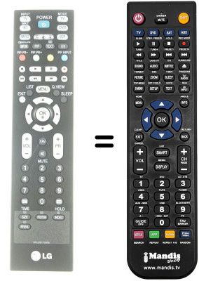 Gleichwertige Fernbedienung LG 42LC7D Gleichwertige Fernbedienung LG 42LC7D