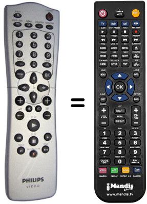 Replacement remote control Philips VR805 / 16 Replacement remote control Philips VR805 / 16