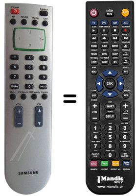 Replacement remote control Samsung TP 500 FR / AT / 29622-038.16 Replacement remote control Samsung TP 500 FR / AT / 29622-038.16
