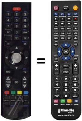 Gleichwertige Fernbedienung Techwood L32825HDT