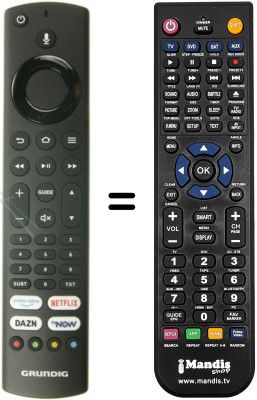 Gleichwertige Fernbedienung HVS57088