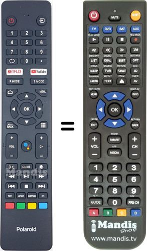 ge universal remote codes for polaroid tv