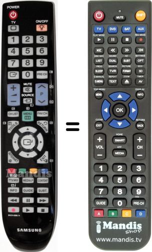 Replacement Samsung BN59-00865A Remote Control For UE40B7020WW 