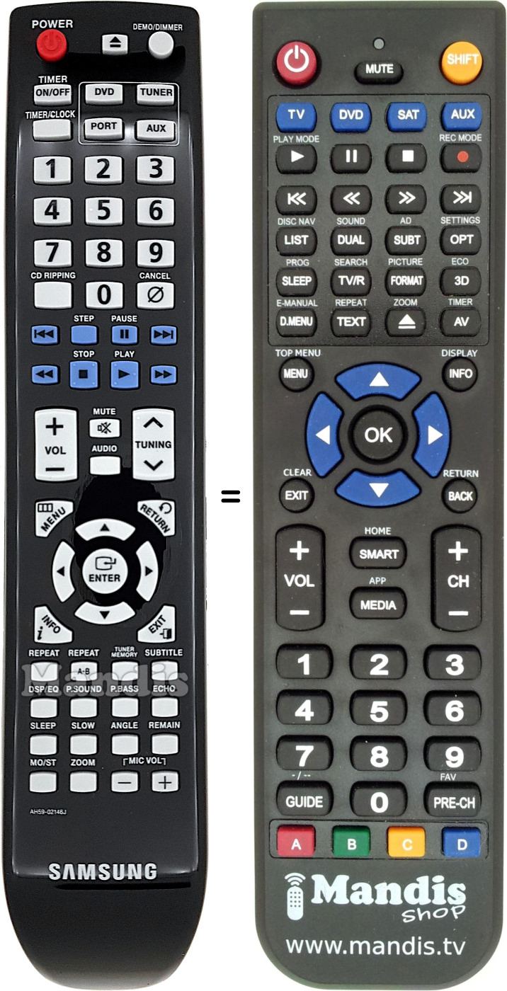 Replacement remote control Samsung AH59-02146J