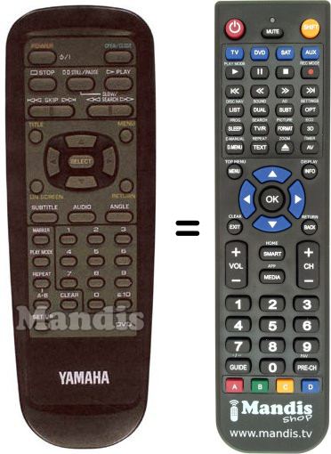 Replacement remote control Yamaha DVD-S795