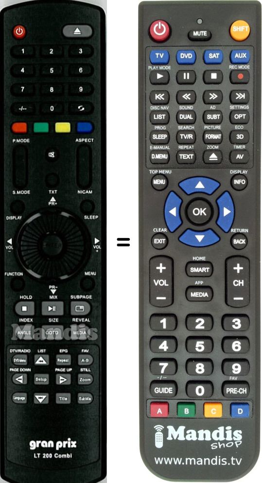 Replacement remote control LT200