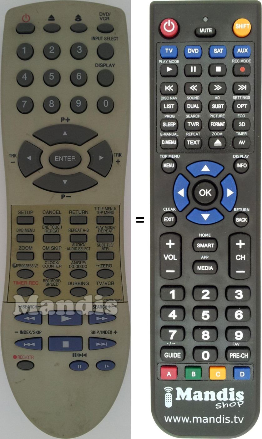 Replacement remote control Orion 076R0JY020