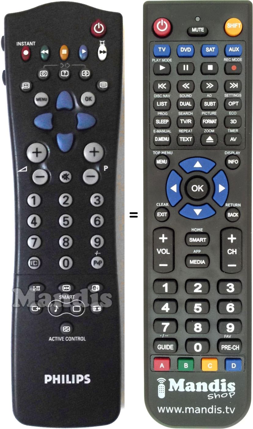 Replacement remote control Philips RC2592-01B