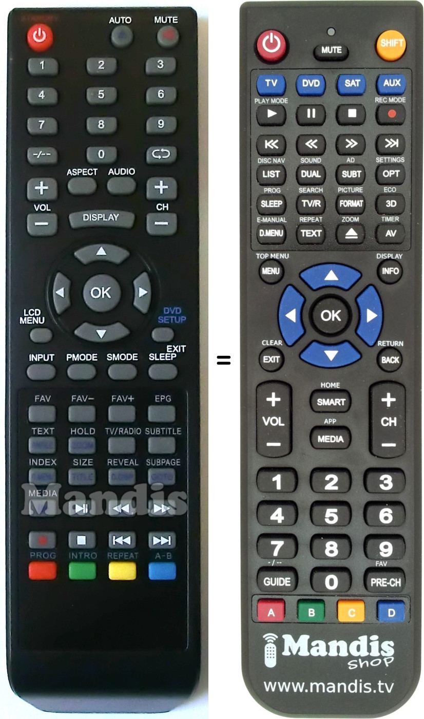 Replacement remote control MAJESTIC SAL003