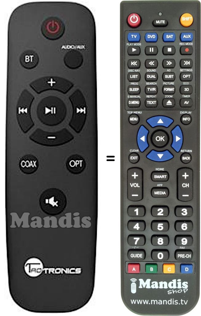 Replacement remote control TT-SK15