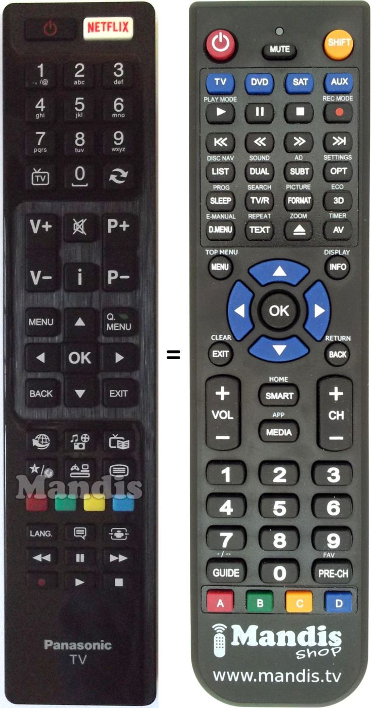 Replacement remote control JVC RC48125