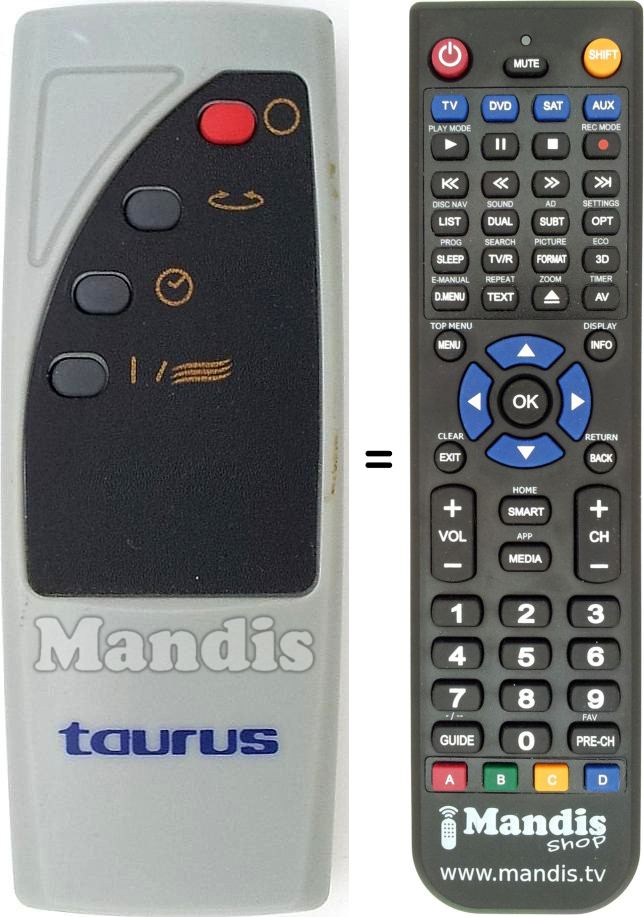 Replacement remote control TAU001
