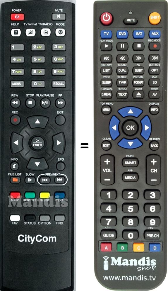 Replacement remote control CCR540