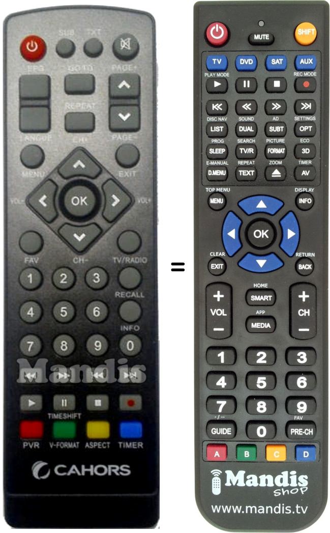 Replacement remote control Belson Cahors001