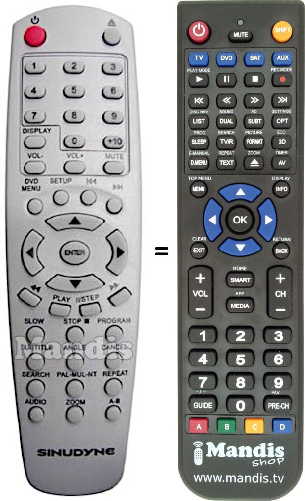 Replacement remote control Matsui HYD-9905DX