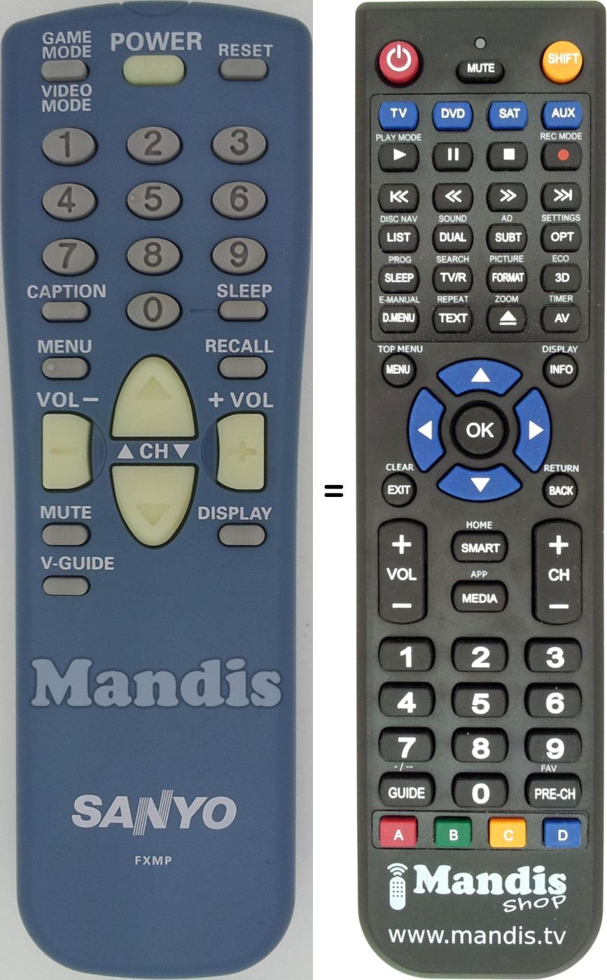 Replacement remote control FXMP