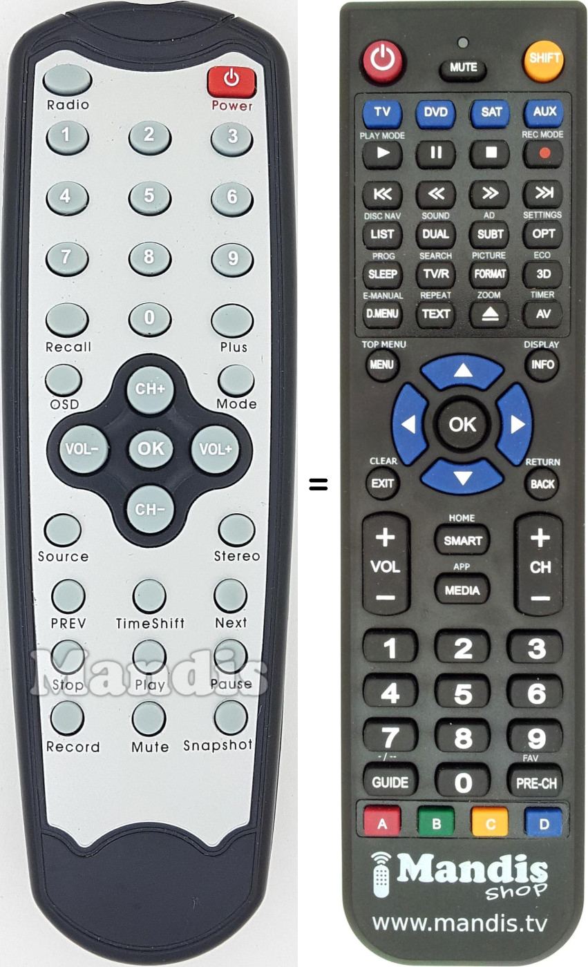 Replacement remote control HH-338