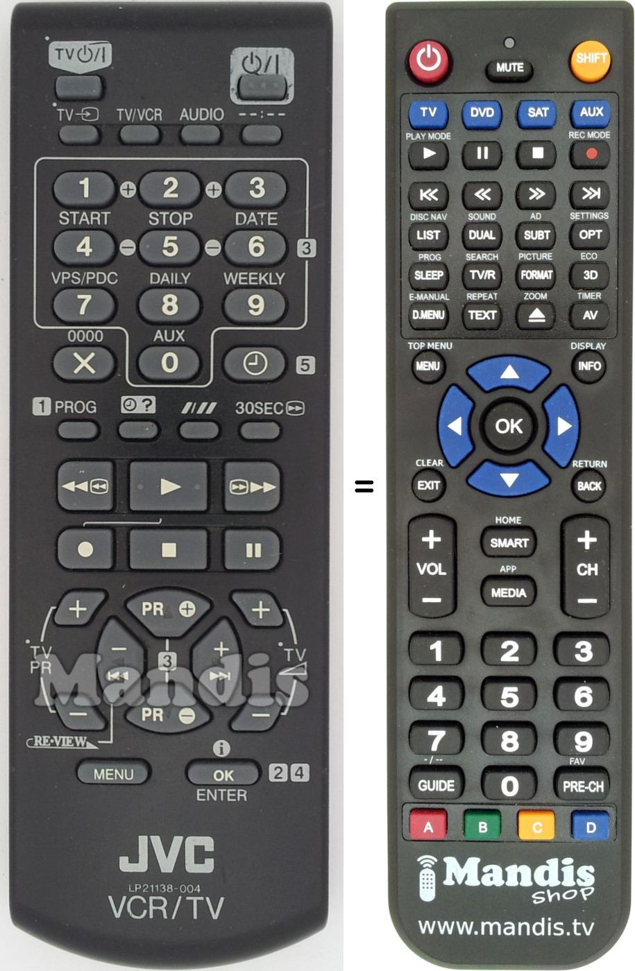 Replacement remote control LP21138-004