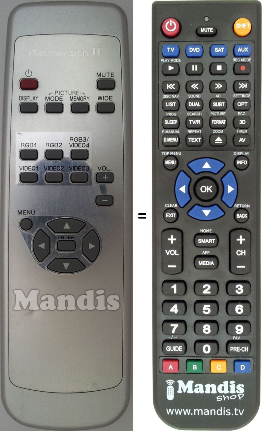 Replacement remote control Fujitsu P-RMS101-S