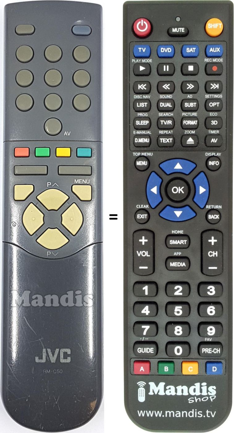 Replacement remote control RM-C 50