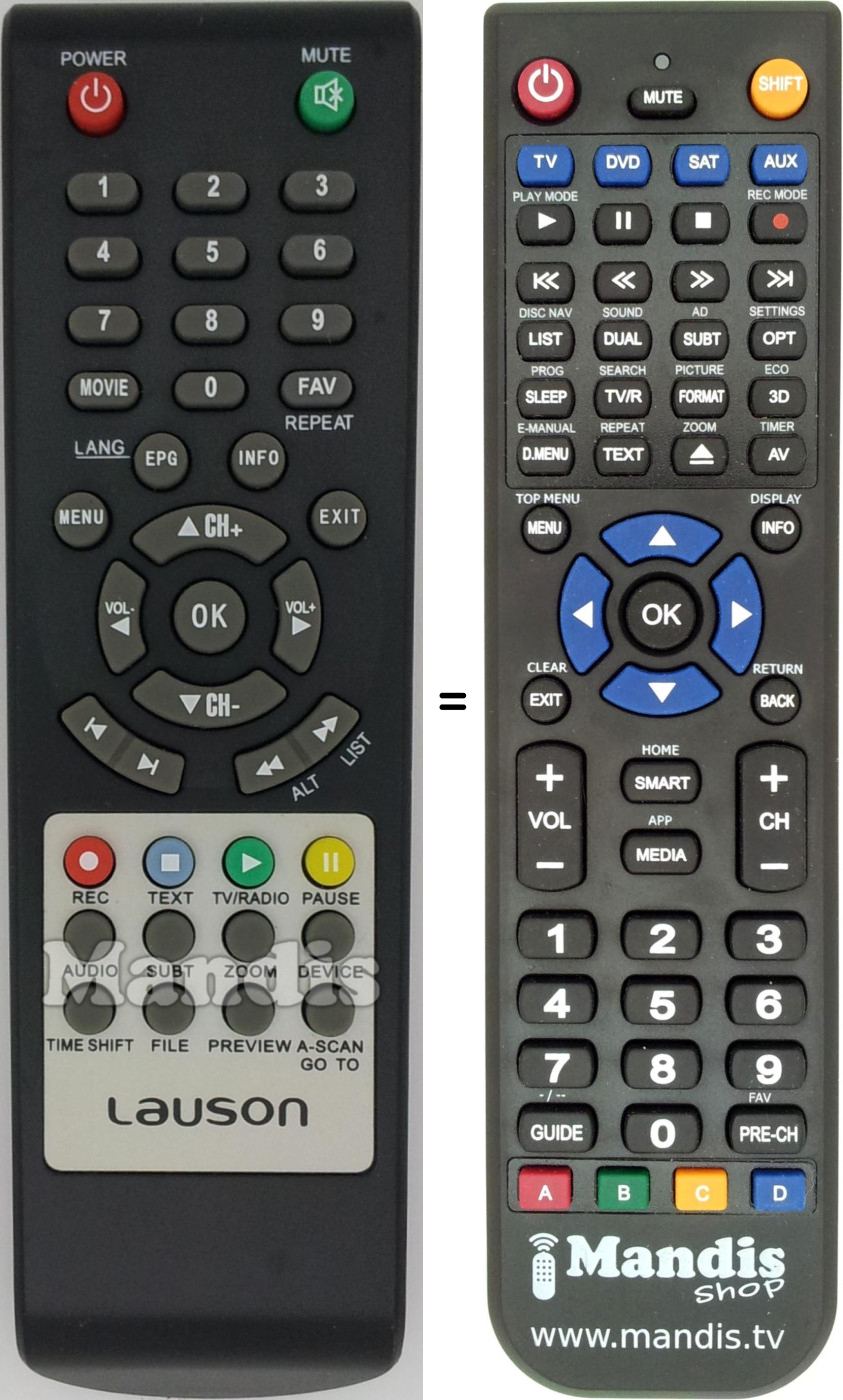 Replacement remote control LAU003