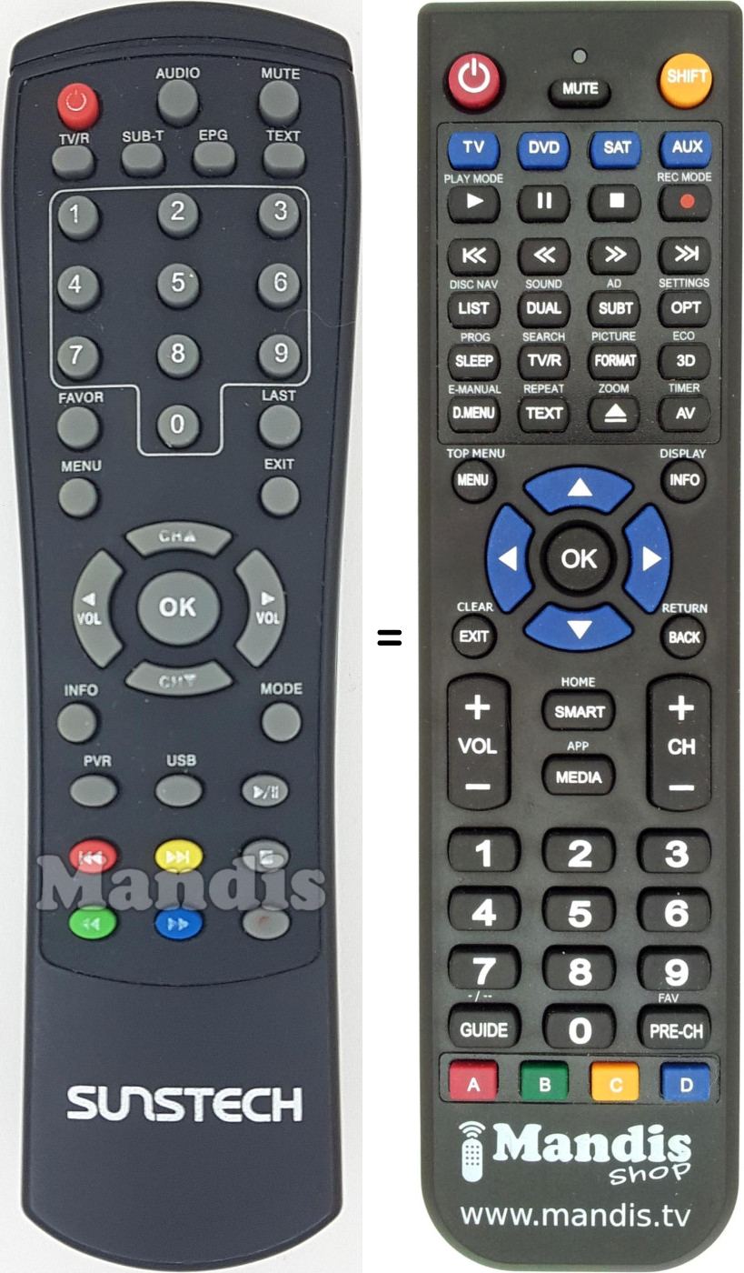 Replacement remote control REMCON1637