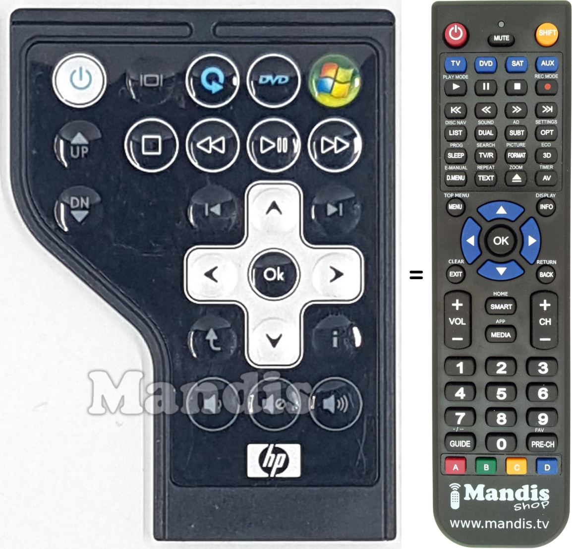 Replacement remote control REMCON1790
