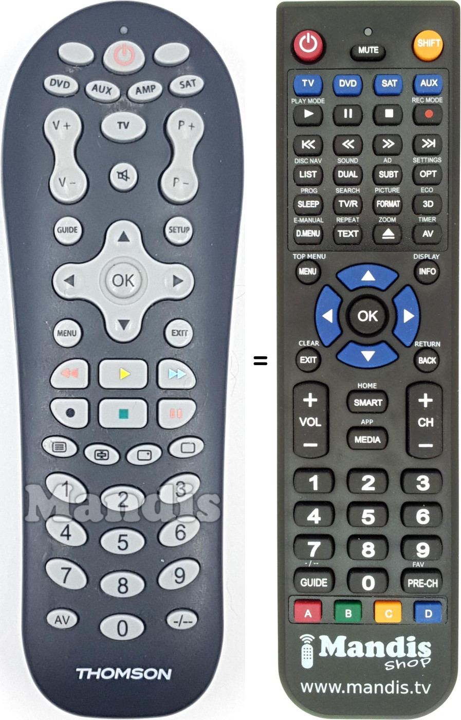 Replacement remote control REMCON1845
