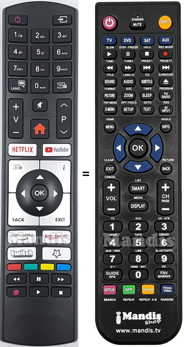 Replacement remote control Techwood RC4518P