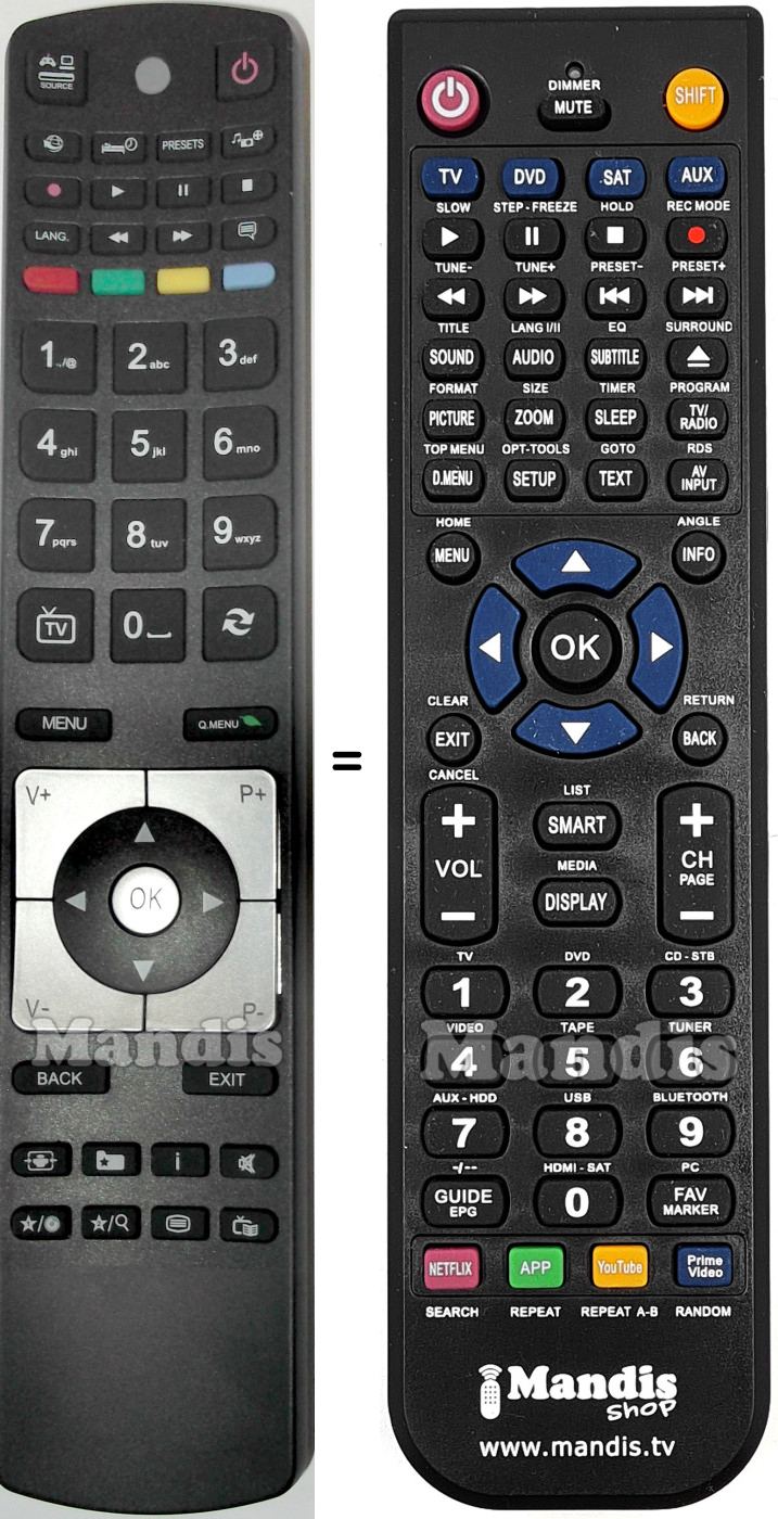 Replacement remote control Schaub Lorenz RC5116