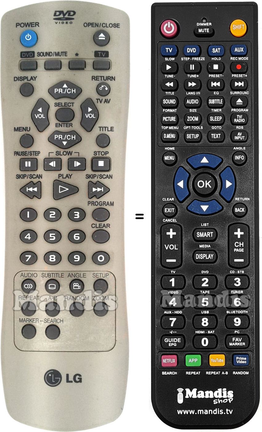 Replacement remote control Goldstar 6711R1P063A