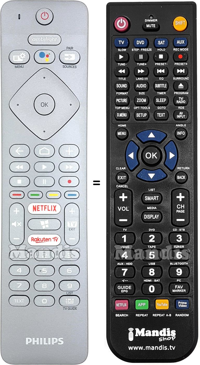 Replacement remote control Philips RC415440101R