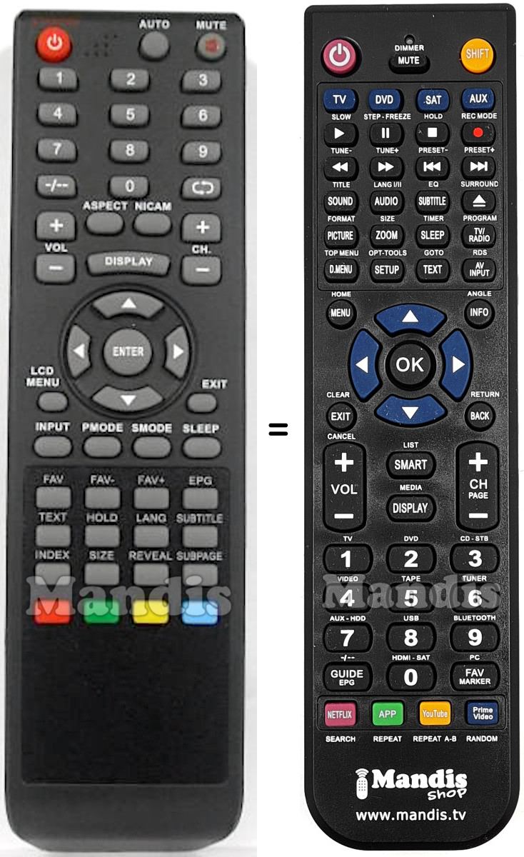 Replacement remote control Nikkei REMCON945