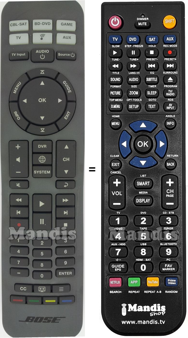 Replacement remote control BOSE CINEMATE