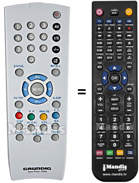 Replacement remote control Tele Pilot 1002