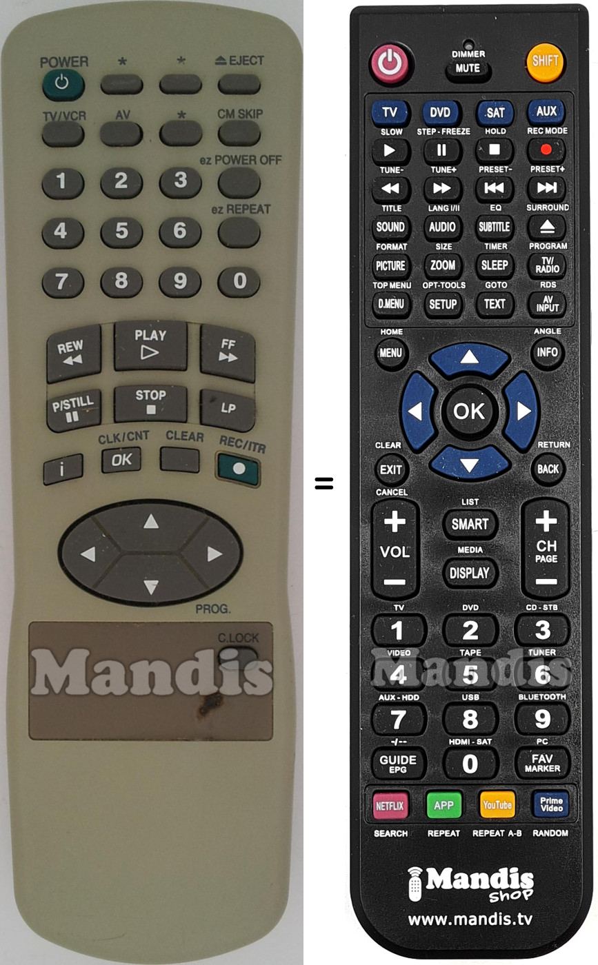 Replacement remote control Bluesky REMCON1436