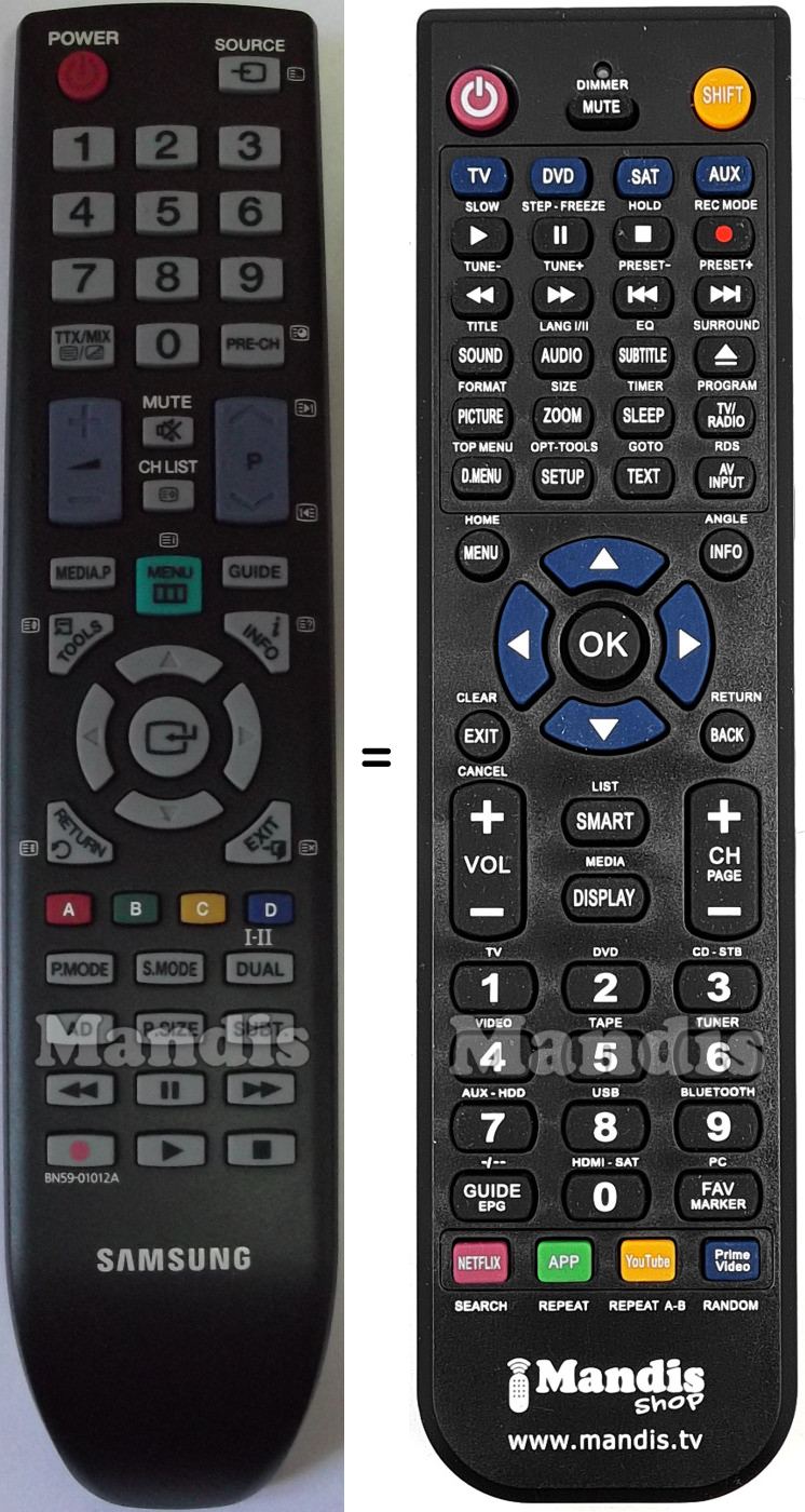 Replacement remote control KAOSHO BN59-01012A