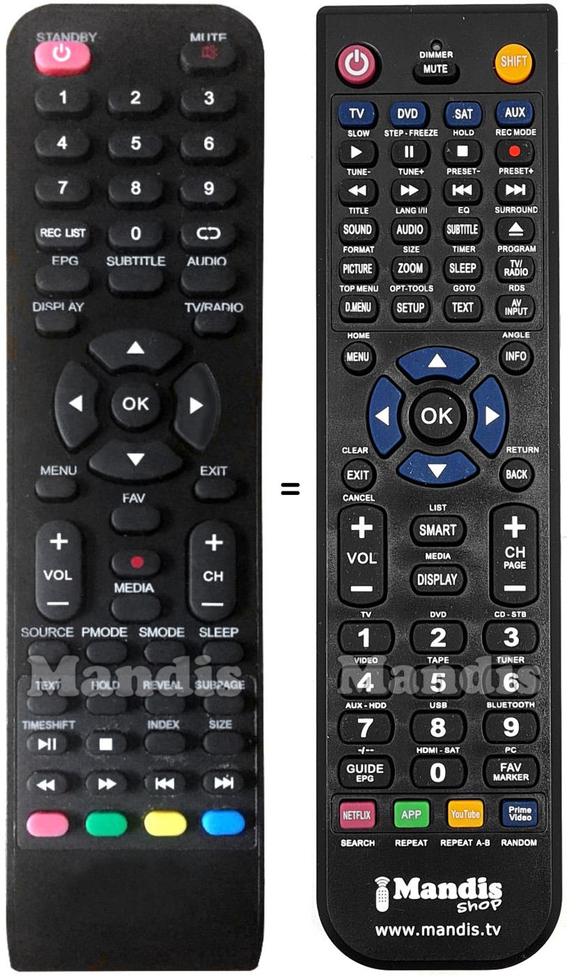 Replacement remote control VAR001
