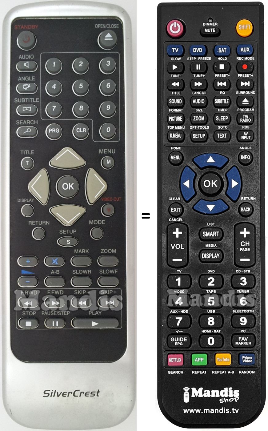Replacement remote control Silvercrest KH 6778