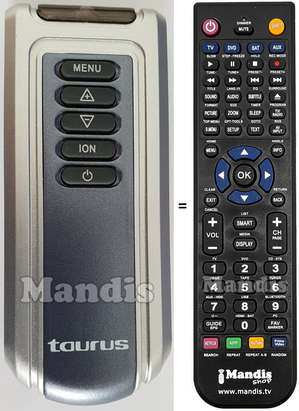 Replacement remote control Taurus Dubai 2000