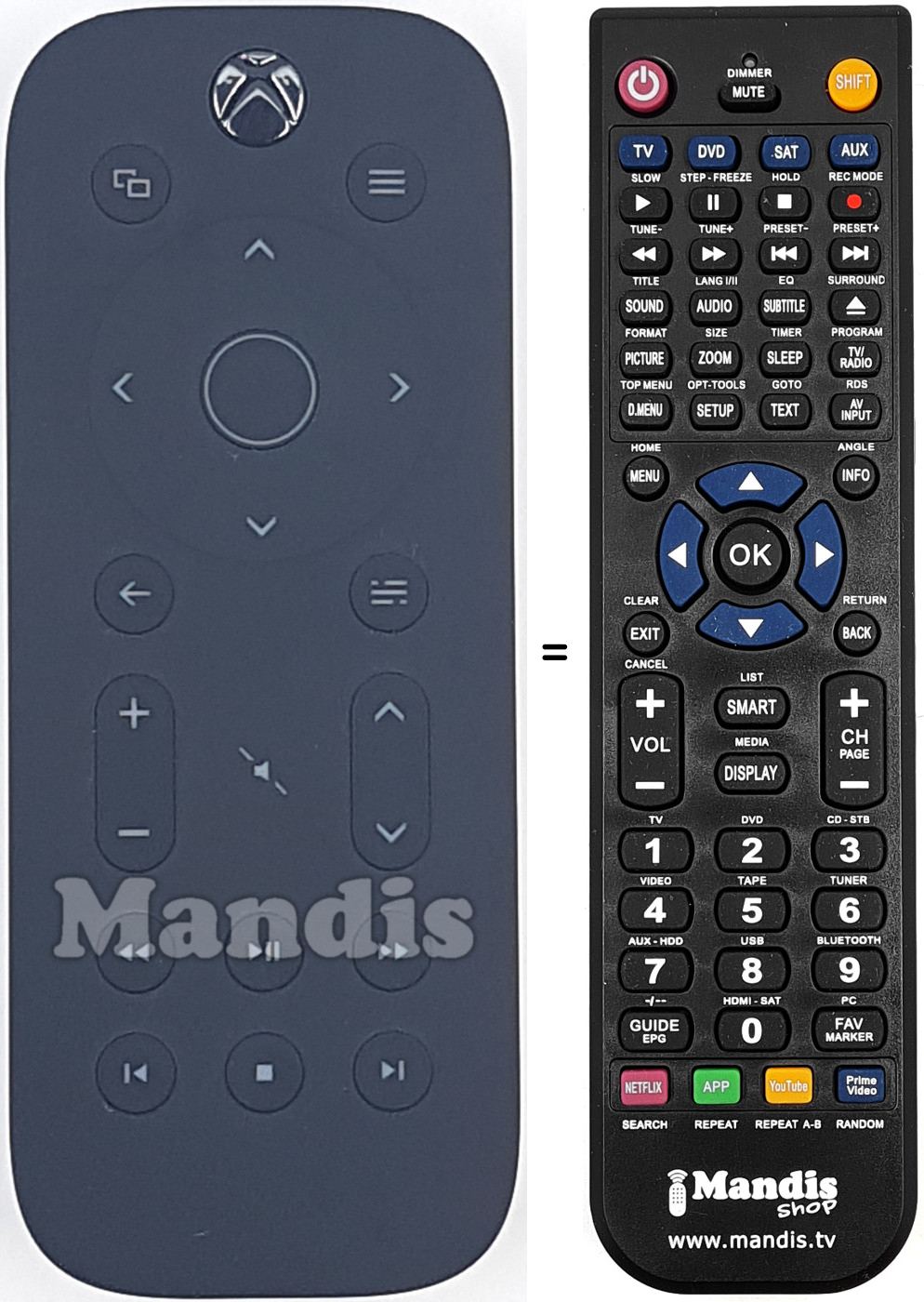 Gleichwertige Fernbedienung One Media Remote