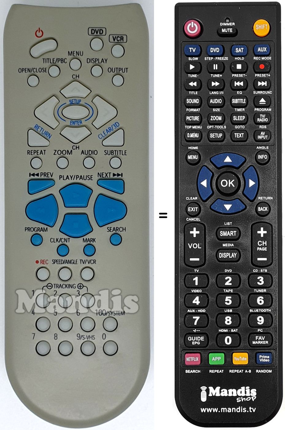 Replacement remote control REMCON1579