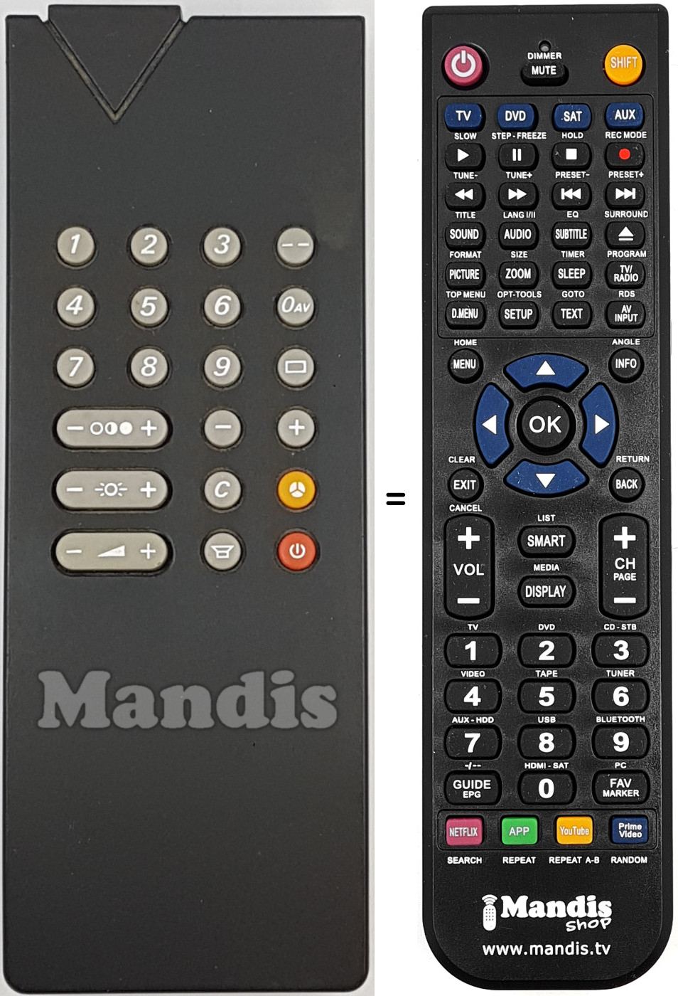 Replacement remote control 56521350